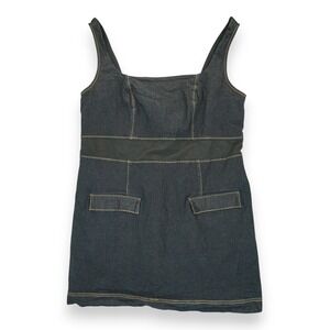 Anthropologie Denim Sleeveless Size 20W‎ Blue Back Zipper